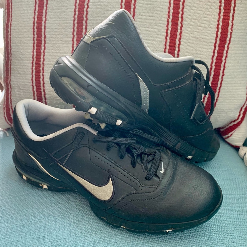Nike Air Rival 379214-001 Golf Shoes Spikes Cleats Black Mens Sz 9